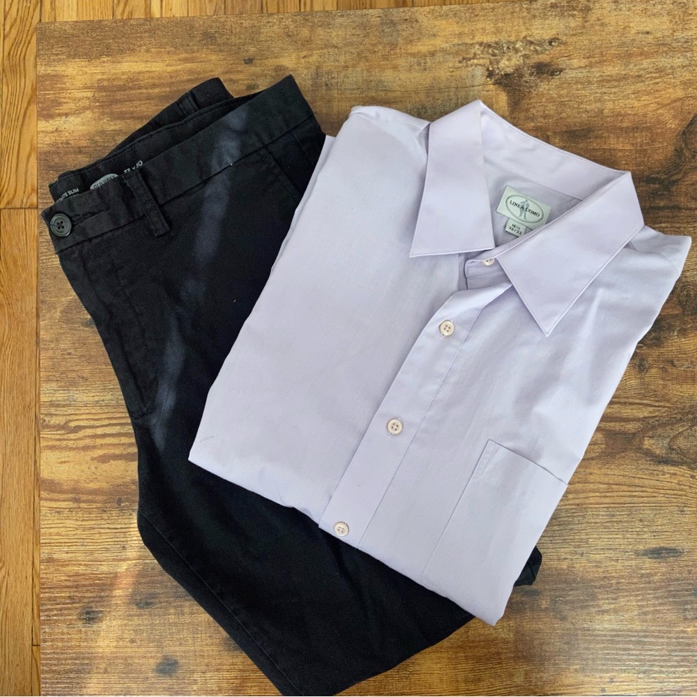 Long Sleeve Button Down 16 1/5 32-33 Light Purple